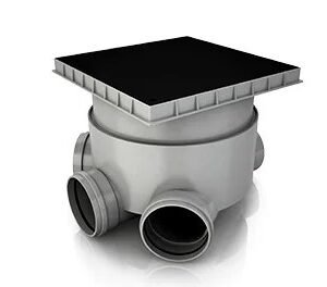 CAMARA INSPECCION GRIS CON TAPA GRIS