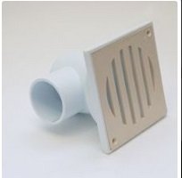 EMBUDO REJA CODO PLASTICO 8 x 8 Cm. 40 mm