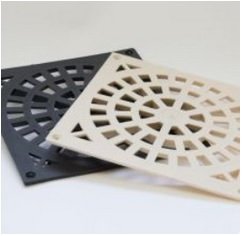 REJA SIMPLE SIN MARCO 10 x 10 Cm. PLASTICO NEGRO