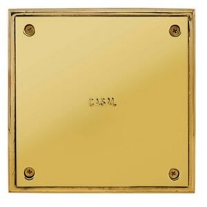 TAPA DOBLE CIERRE HERMETICO 15 x 15 BRONCE PULIDO