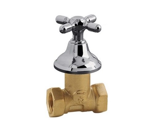 LLAVE PASO HEMBRA HEMBRA VOLANTE CON CAMPANA CROMO 13 mm.