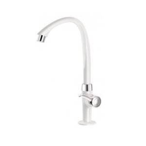 MONOCOMANDO MESADA MOVIL BLANCA/CROMO 1/4 DE GIRO.