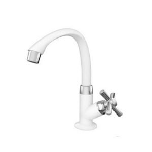 MONOCOMANDO LAVATORIO BLANCO / CROMO 1/4 DE GIRO