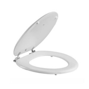 TAPA INODORO ANDINA BLANCO HERRAJE CROMO