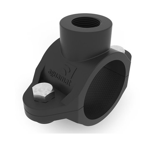 ABRAZADERA PLASTICA ESTANDAR DOBLE BULON 250 x 3/4"