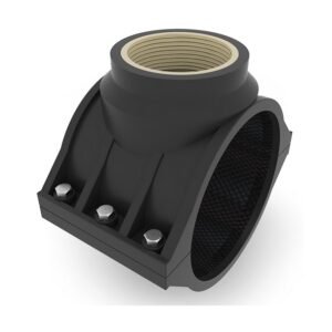 ABRAZADERA DE GRAN CAUDAL CON INSERTO DE BRONCE 160 x 2 1/2"