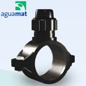 ABRAZADERA DOBLE BULON CON RACOR DE PLASTICO 200 x 1"