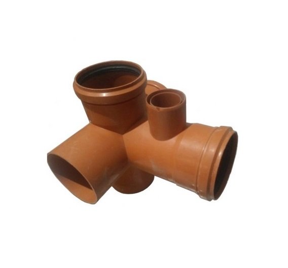 RAMAL DOBLE AW 87° ENTRADA IZQUIERDA CON DOBLE VENTILACION 110x110