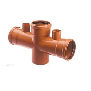 RAMAL DOBLE 87° 180° CON DOBLE VENTILACION 110 x 110