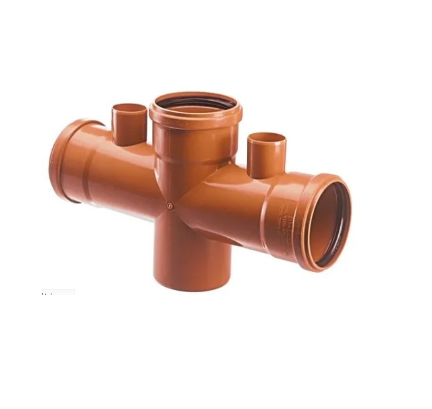 RAMAL DOBLE 87° 180° CON DOBLE VENTILACION 110 x 110