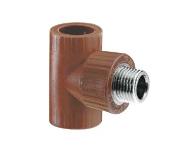 TEE REDUCCION CENTRAL METALICA MACHO FUSION 2" x 1" x 2"