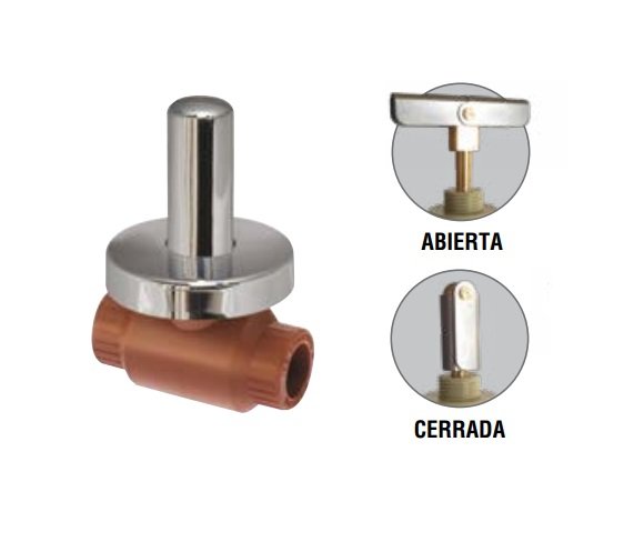 VALVULA ESFERICA EMBUTIR 1/2" FUSION