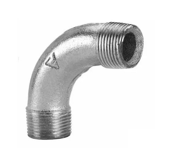 CURVA 90° HIERRO GALVANIZADO MACHO MACHO 1 1/2"