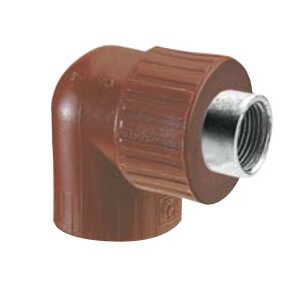CODO 90° PROLONGACION ROSCA METALICA HEMBRA-FUSION 1/2"