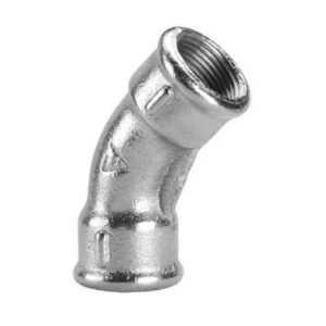 CURVA 45° HIERRO GALVANIZADO HEMBRA HEMBRA 3"