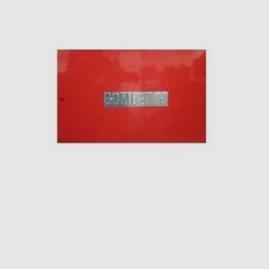 Tapa con inscripción bombero