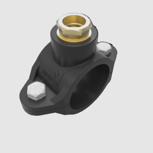 Abrazaderas doble bulon con racor de bronce