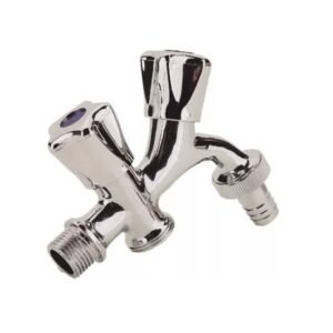 CANILLA DOBLE PARA LAVARROPAS CON PICO