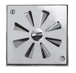 REJA TAPA GIRATORIA 11 X 11 CROMO